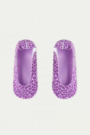 Dámské Ponožky Tezenis Fancy Bavlněné Shoe Liners Fialové | CZ-NP6541039