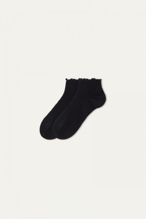 Dámské Ponožky Tezenis Fancy No Show Černé | CZ-VI1529078