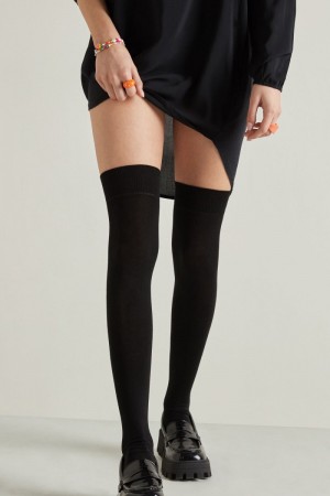 Dámské Ponožky Tezenis Over-The-Knee Černé | CZ-WM2670194