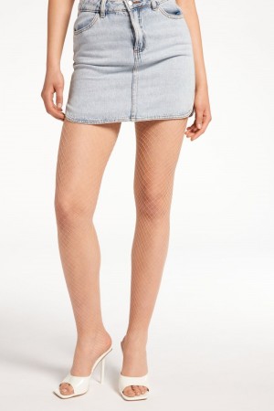 Dámské Punčochové Kalhoty Tezenis Oversized-Fishnet Béžový Béžový Růžové | CZ-CK8231467