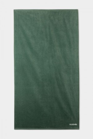 Dámské Ručník Tezenis Solid-Colored Terry Cloth Beach Zelene | CZ-HB3917502
