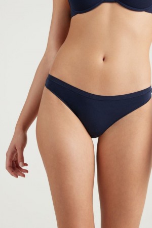 Dámské Slipy Tezenis Bavlněné Cheeky Blankyt | CZ-SB3017294