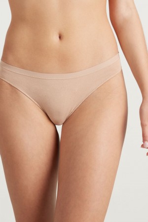 Dámské Slipy Tezenis Bavlněné Cheeky Béžový Béžový Růžové | CZ-KS2769418