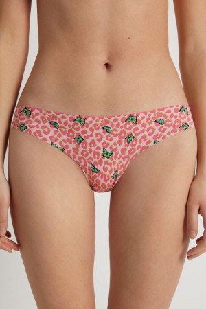 Dámské Slipy Tezenis Raw Edgezilian Brief in Printed Microfiber Spotted Butterfly Print | CZ-XE4398612