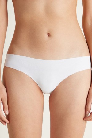 Dámské Slipy Tezenis Seamless Bavlněné Bílé | CZ-CG0379265