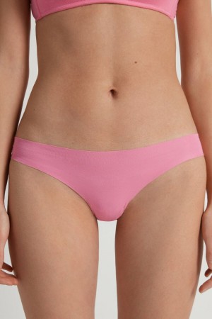 Dámské Slipy Tezenis Seamless Cheeky in Bavlněné Růžové | CZ-UB0598374