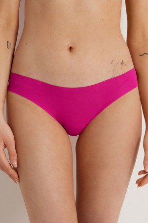Dámské Slipy Tezenis Seamless Cheeky in Bavlněné Růžové | CZ-QE7398642