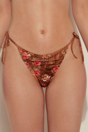 Dámské Spodní Díl Bikin Tezenis Aloha Jungle String Zelene | CZ-DN4179560