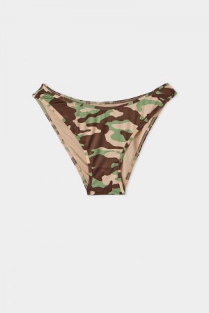 Dámské Spodní Díl Bikin Tezenis New Camo Family High-Cut Viacfarebný Maskáčové | CZ-ZL7358216