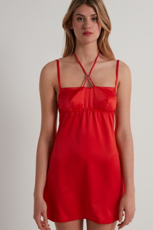 Dámské Spodní Prádlo Tezenis Love Potion Satin Slip Červené | CZ-XO5619483