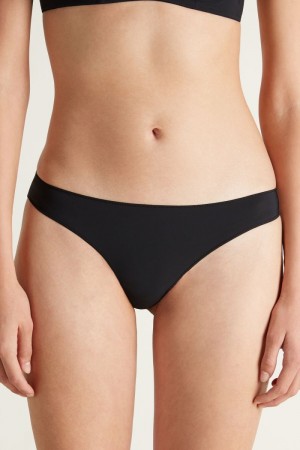 Dámské Spodní Prádlo Tezenis Microfiberzilian Černé | CZ-WO3671254