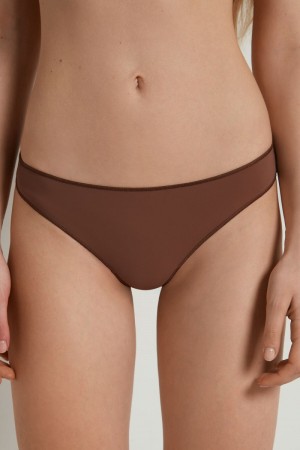 Dámské Spodní Prádlo Tezenis Microfiberzilian Hnědé | CZ-HG3892605