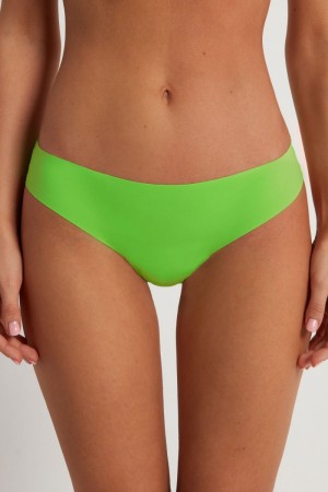 Dámské Spodní Prádlo Tezenis Raw-Edge Microfiber Cheeky Zelene | CZ-UL6031542