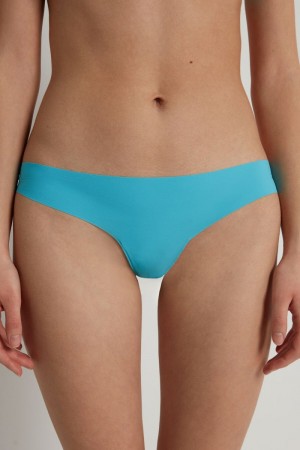 Dámské Spodní Prádlo Tezenis Raw-Edge Microfiber Cheeky Světle Blankyt | CZ-JN9405816