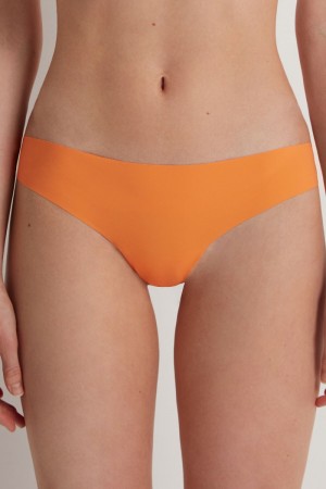 Dámské Spodní Prádlo Tezenis Raw-Edge Microfiber Cheeky Oranžové | CZ-MF3958061