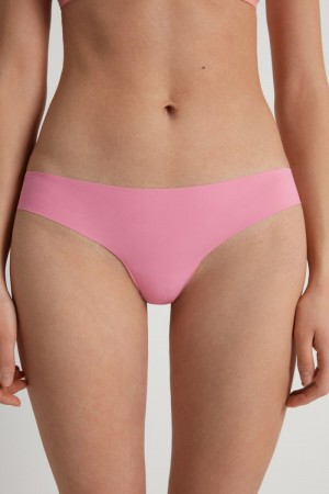 Dámské Spodní Prádlo Tezenis Raw-Edge Microfiber Cheeky Růžové | CZ-VL3401792