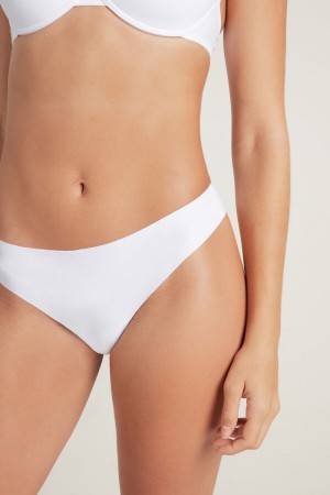 Dámské Spodní Prádlo Tezenis Raw-Edge Microfiber Cheeky Bílé | CZ-DH2367895