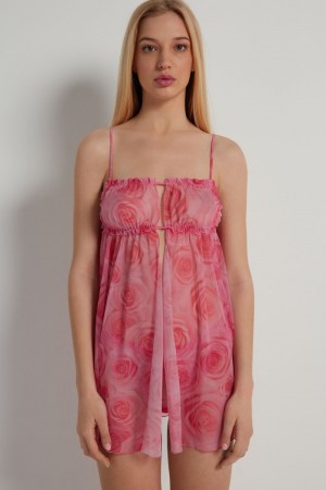 Dámské Spodní Prádlo Tezenis Romantic Roses Slip Růžové Růžové | CZ-VE9724365