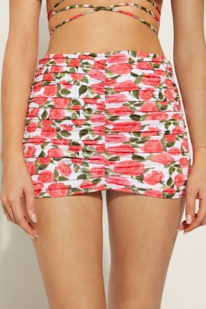 Dámské Sukně Tezenis Romantic Roses Pareo Mini Růžové | CZ-YQ2054981