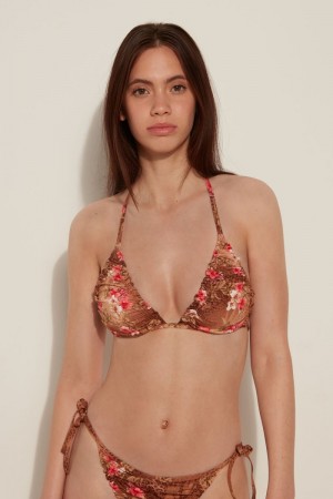 Dámské Topy Do Bikin Tezenis Aloha Jungle Triangle Zelene | CZ-KY2678103