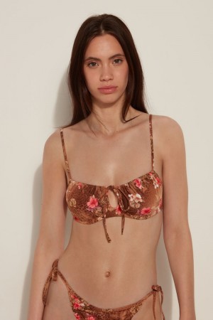 Dámské Topy Do Bikin Tezenis Aloha Jungle Balconette Zelene | CZ-OG9463701
