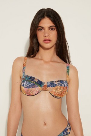 Dámské Topy Do Bikin Tezenis Chic Bamboo Balconette Viacfarebný | CZ-AR5276093