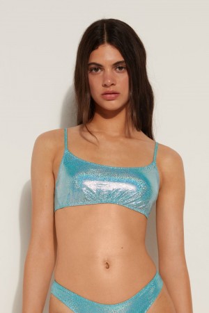Dámské Topy Do Bikin Tezenis Shiny Mermaid Bralette Blankyt | CZ-RE9418257