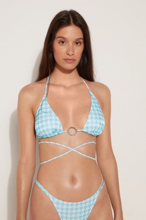Dámské Topy Do Bikin Tezenis Sparkling Jewels Triangle Blankyt Bílé | CZ-OK5261348