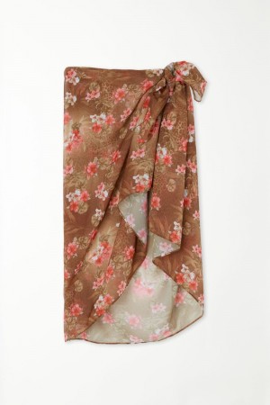 Dámské Šaty Tezenis Chiffon Bandana/Pareo Zelene | CZ-VN5239817