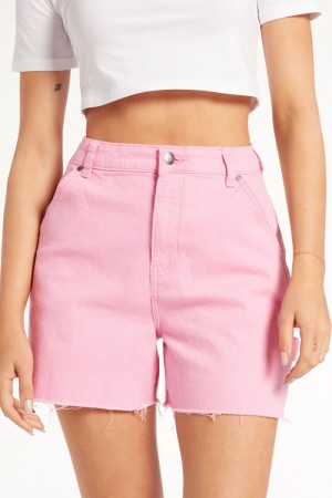 Dámské Šortky Tezenis Denim Cargo Růžové | CZ-QJ4962137