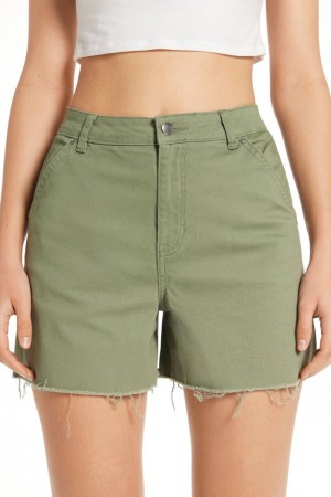 Dámské Šortky Tezenis Denim Cargo Zelene | CZ-BC3819572