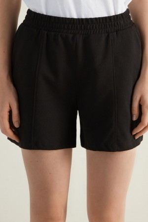 Dámské Šortky Tezenis Fleece with Pockets Černé | CZ-FT5493127