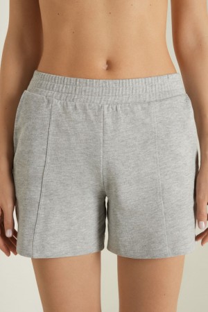Dámské Šortky Tezenis Fleece with Pockets Šedé | CZ-WC2146735