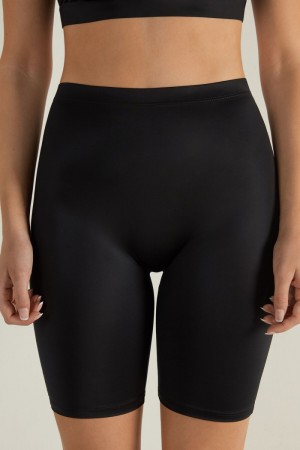 Dámské Šortky Tezenis Ultralight Shaping Cycling Černé | CZ-LY7926580