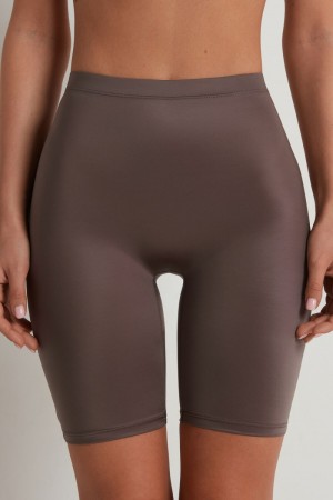 Dámské Šortky Tezenis Ultralight Shaping Cycling Hnědé | CZ-AW3640789