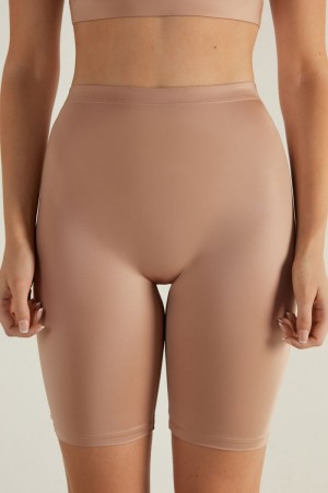 Dámské Šortky Tezenis Ultralight Shaping Cycling Béžový Béžový Růžové | CZ-WB1684793