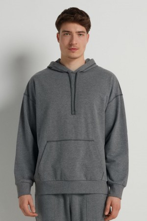 Pánské Mikina Tezenis Long Sleeve Seamed Hoodie Šedé | CZ-LQ4172058