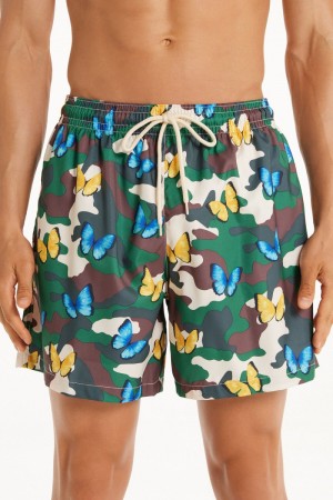 Pánské Plavky Tezenis Printed Viacfarebný Maskáčové | CZ-PQ4807195