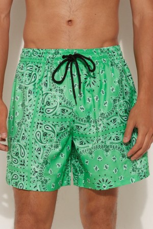 Pánské Plavky Tezenis Printed Zelene Mátově Zelená Zelene | CZ-OT2685309