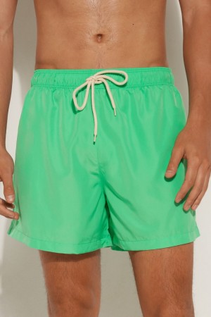 Pánské Plavky Tezenis Recycled Fabric Basic Krátké Zelene Mátově Zelená Zelene | CZ-GD2745813