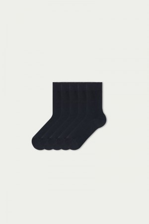 Pánské Ponožky Tezenis 5 X Lehké Krátké Bavlněné Blankyt | CZ-XT1592367