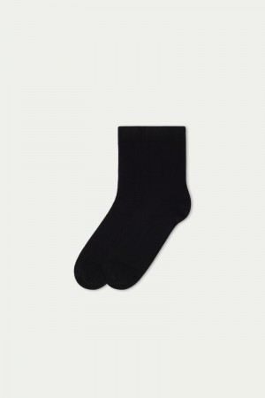 Pánské Ponožky Tezenis Thermal Bavlněné Ankle Černé | CZ-VN0846197