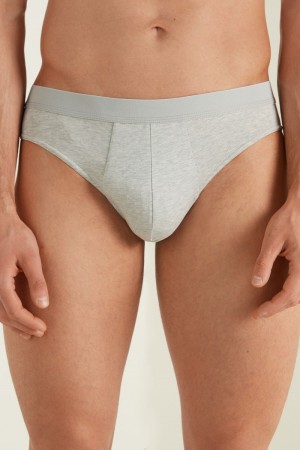 Pánské Slipy Tezenis Stretch Bavlněné Brief Šedé | CZ-LV5469123