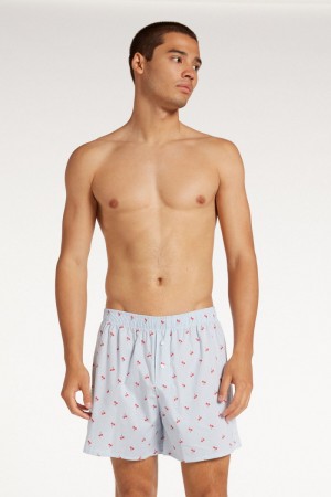 Pánské Spodní Prádlo Tezenis Patterned Bavlněné Cloth Boxers Růžové | CZ-XR6594218