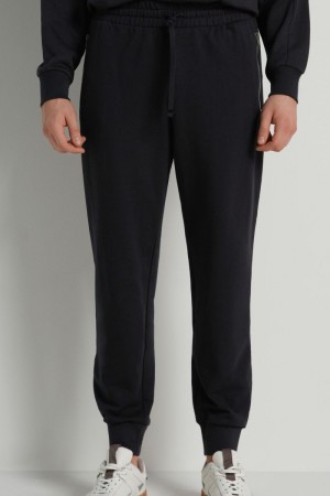 Pánské Tepláky Tezenis Sweatpants with Zip Pocket Černé | CZ-FT3148697