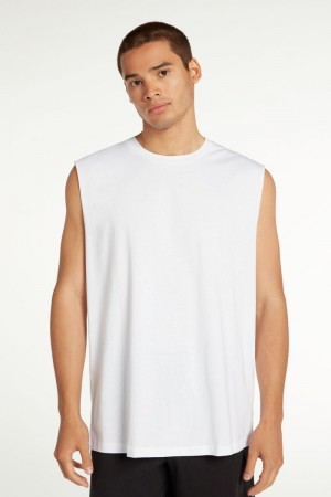 Pánské Tílko Tezenis Bavlněné Crewneck Bílé | CZ-HT1853079