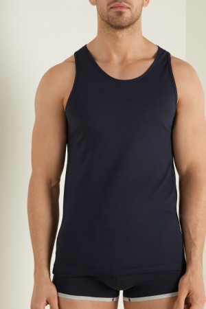 Pánské Tílko Tezenis Bavlněné Jersey Undershirt Blankyt | CZ-GR9760513