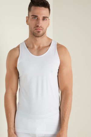 Pánské Tílko Tezenis Bavlněné Jersey Undershirt Bílé | CZ-JB7591234