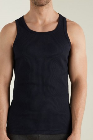 Pánské Tílko Tezenis Žebrovaný Bavlněné Undershirt Blankyt | CZ-PL8906745